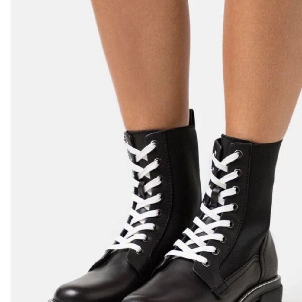Rag and Bone size 39 Black Lace-Up Women's Boots